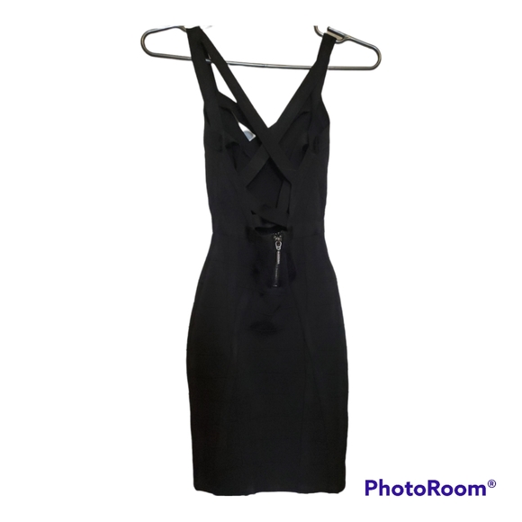 MARCIANO Guess Black Back Cut-Out Bodycon Dress - Size XXS, 00 - Picture 3 of 5